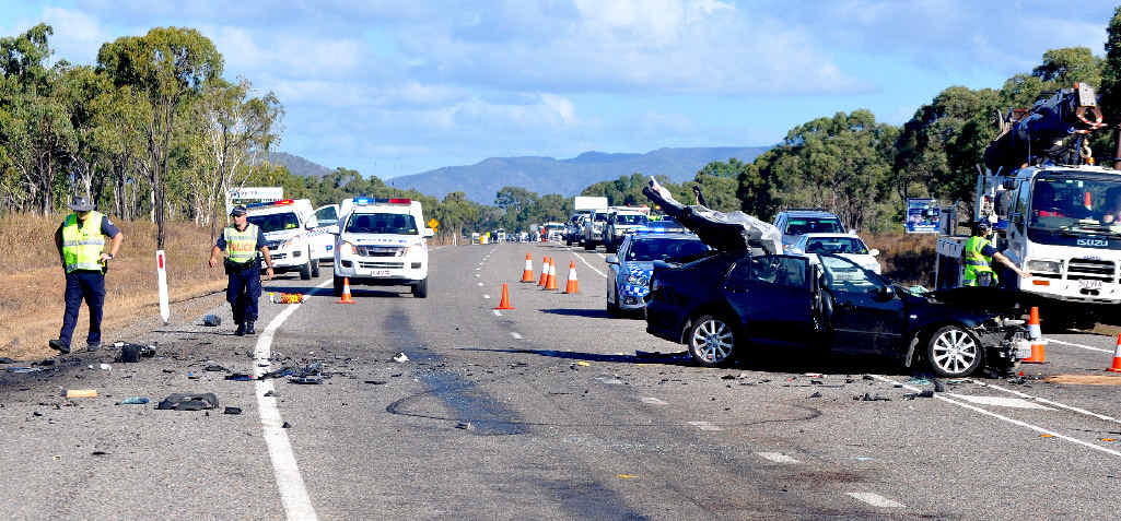 TERRIBLE TRAGEDY: A 15-year-old girl died in a horror crash between a car and a utility on the Bruce Highway, 10km south of Bowen yesterday. TERRIBLE TRAGEDY: A 15-year-old girl died in a horror crash between a car and a utility on the Bruce Highway, 10km south of Bowen yesterday.